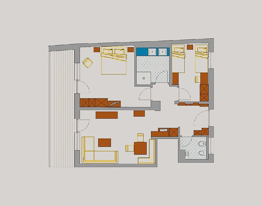 Floor plan of the Apartment Tirol