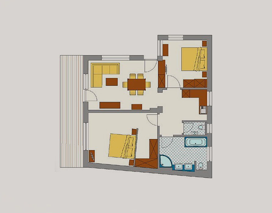 Floor plan of the Apartment Küchelberg