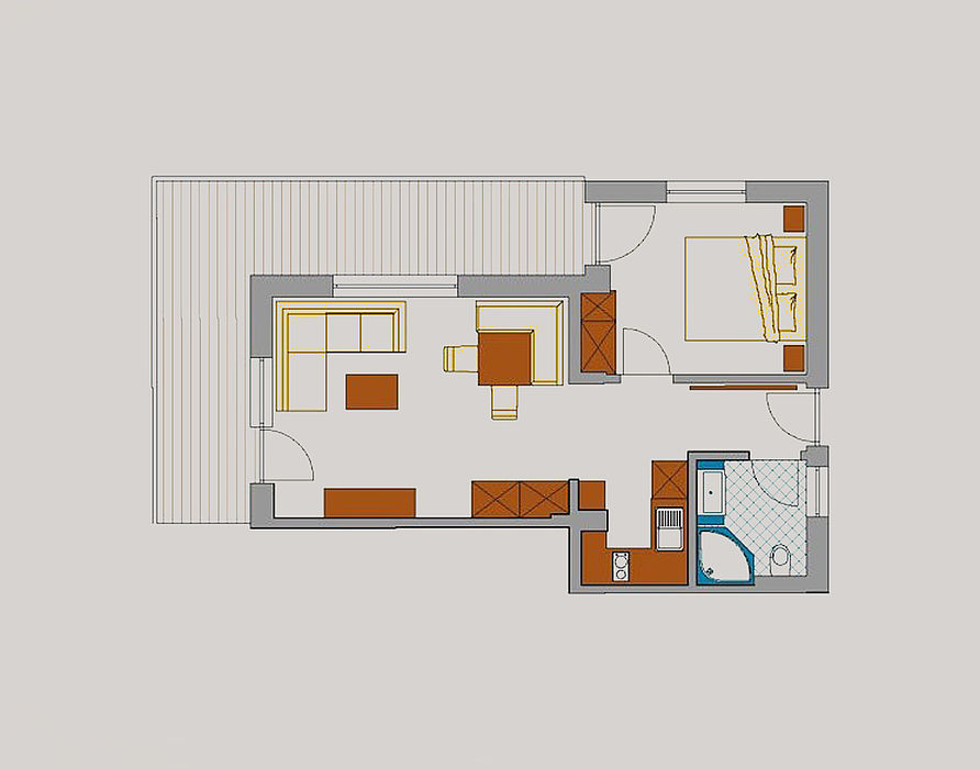 Floor plan of the Apartment Hafling
